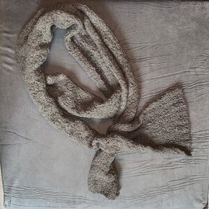 REI Gray Chunky Knit Scarf Wrap